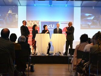 Talkrunde 2 mit Alfred Atteneder, Dr. Herta Neiß, Dr. Klaus Landa und em. o Univ. Prof. Dr. Roman Sandgruber (v. l. n. r.)