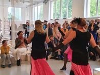 Wetterbedingt musste der Musikalische Spaziergang in das Webereimuseum im Textilen Zentrum Haslach verlegt werden. Dies tat weder dem Andrang noch der großartigen Stimmung des Publikums Abbruch!