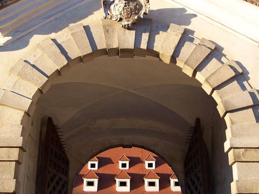 Portal des Stiftsmeierhofes, OÖ. Feuerwehrmuseum St. Florian