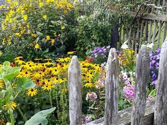 Liebevoll gepflegter Bauerngarten im Eggerhaus