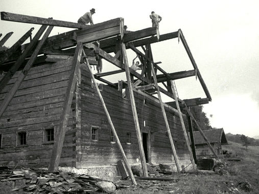 Übertragung des Mondseer Rauchhauses, 1959