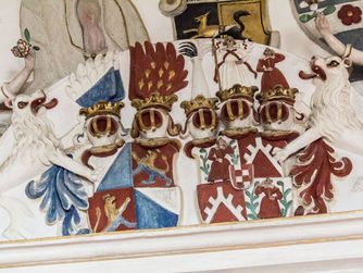Detail aus einer Decke im Schloss Weinberg