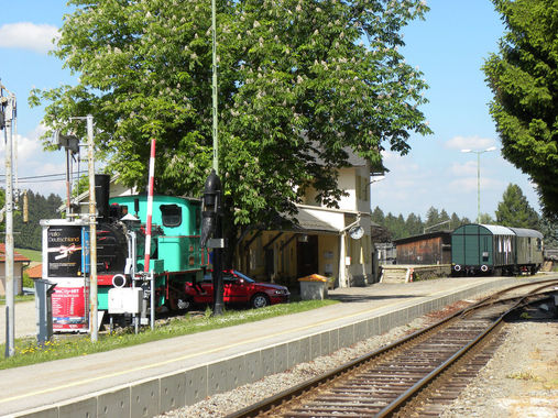 Bahnhofsgelände Rohrbach-Berg mit dem Mühlkreisbahnmuseum