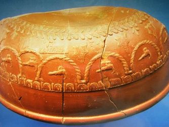 römische Terra Sigillata Keramik mit Dekor