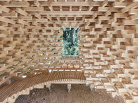 Das LIGNORAMA Holz- und Werkzeugmuseum beteiligt sich mit der Sonderausstellung "Aus Holz gebaut", mit kostenlosen Führungen und einer Verköstigungsstation am Pramtaler Museumstag am 15. Mai. Pavillion aus Holz.