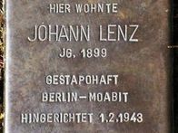 Im Rahmen einer Gedenkveranstaltung wird am 6. Mai 2023 im Moormuseum Ibmer Moor den Opfern des Nationalsozialsozialismus gedacht. Stolperstein des Johann Lenz
