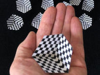 Bei einem kleinen Workshop entstehen Würfel-Illusionen, die mit nach Hause genommen werden können. 