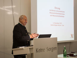 Begrüßung der Gäste durch den Präsidenten des Verbundes Oö. Museen Prof. Dr. Roman Sandgruber