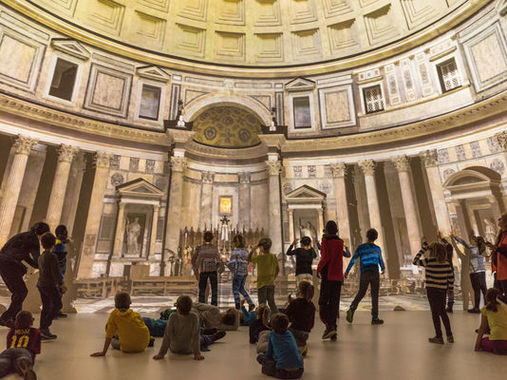 Mit drei speziellen Programmpunkten wartet das Ars Electronica Center am Internationalen Museumstag auf.  Impression aus dem Deep Space 8K: Pantheon in Rom. 